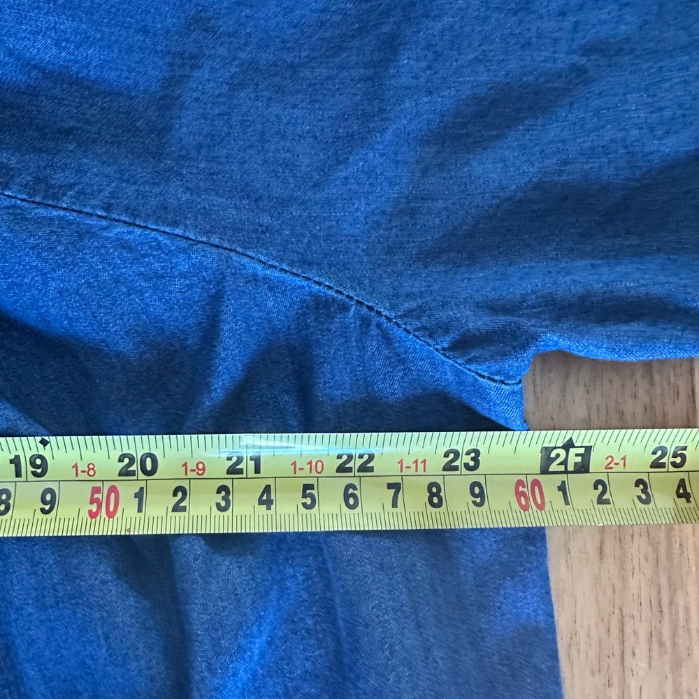 Boutique Off Shoulder Tie 3/4 Sleeve‎ Knee Length Blue Pullover Dress Plus Sz 1X - Picture 10 of 14
